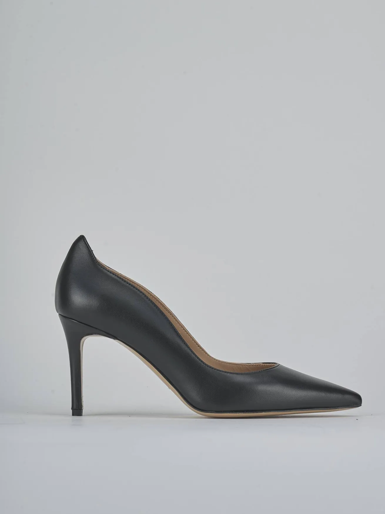Décolleté tacco 7cm pelle nero