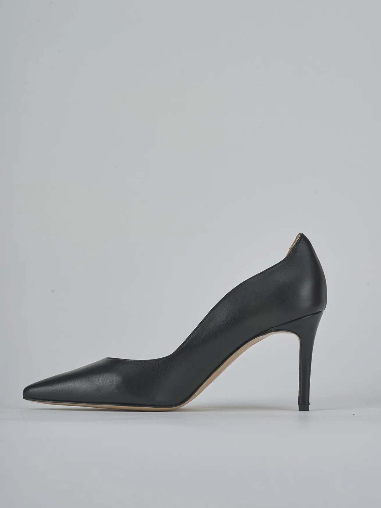 Décolleté tacco 7cm pelle nero