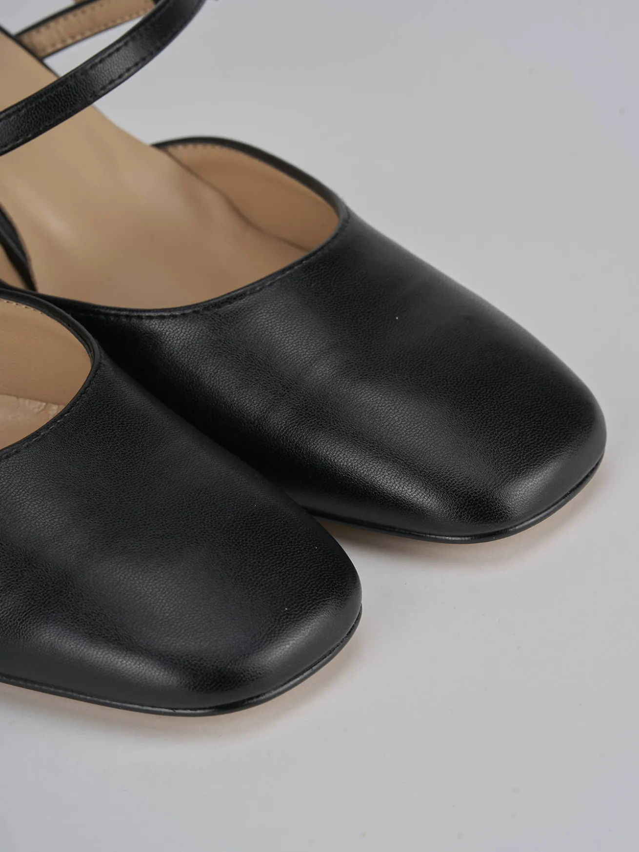 Décolleté tacco 6cm pelle nero