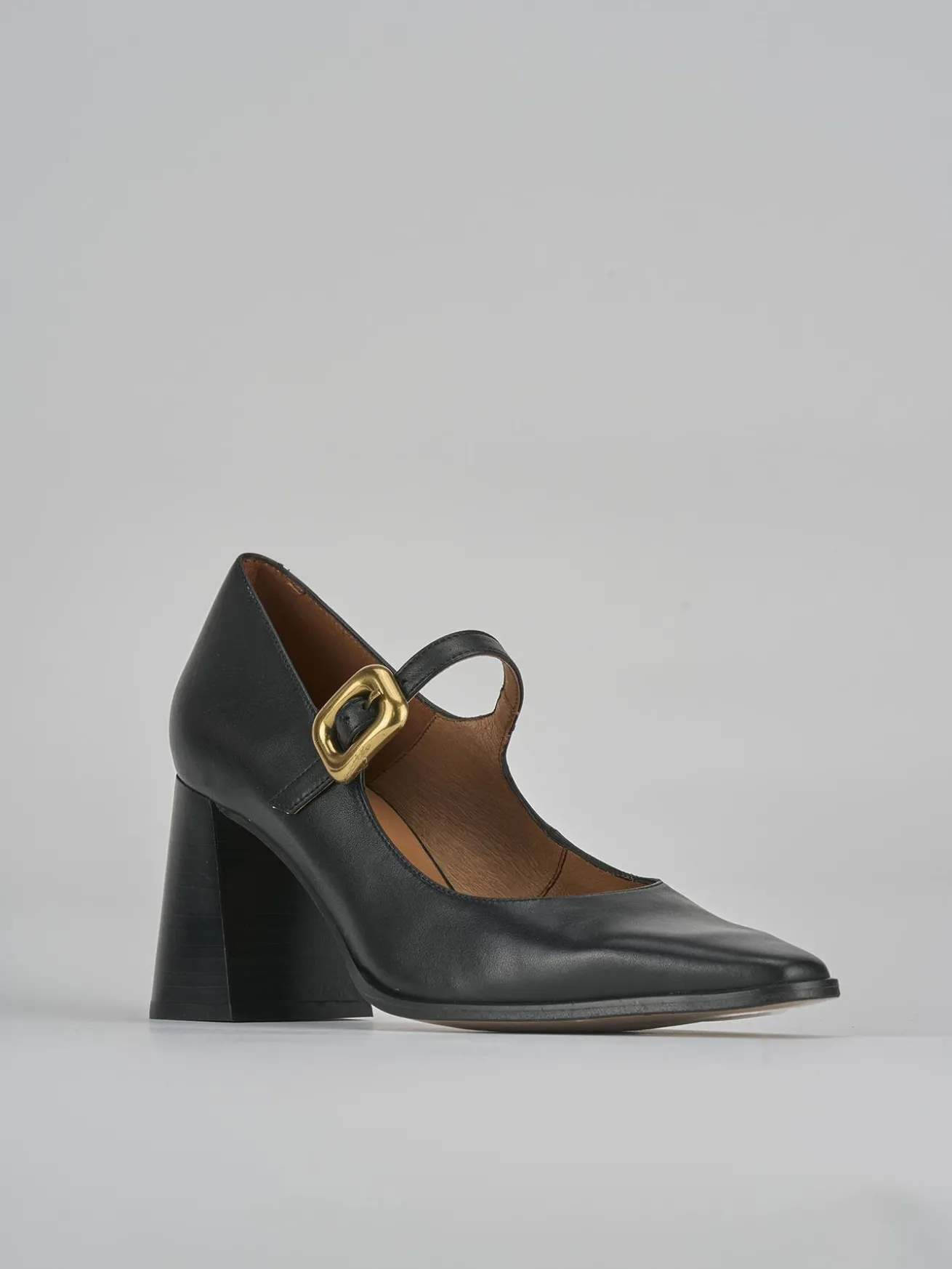 Décolleté tacco 7cm pelle nero