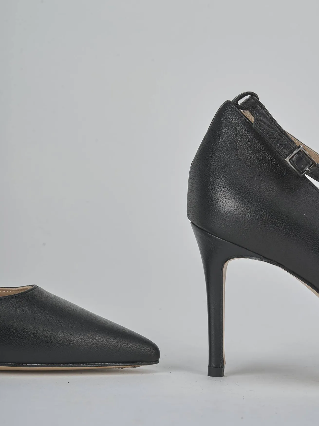 Décolleté tacco 7cm pelle nero