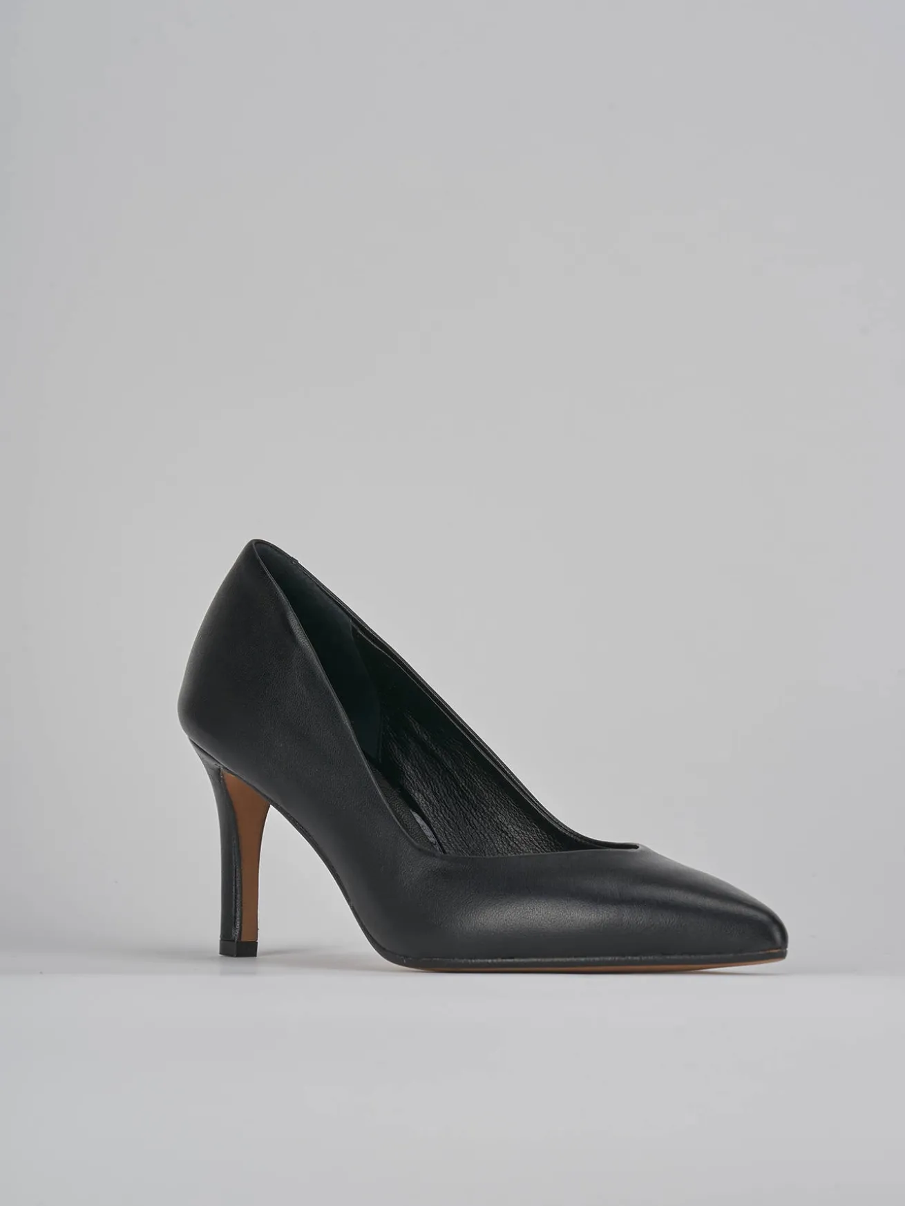 Décolleté tacco 7cm pelle nero