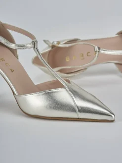 Décolleté tacco 7cm pelle oro