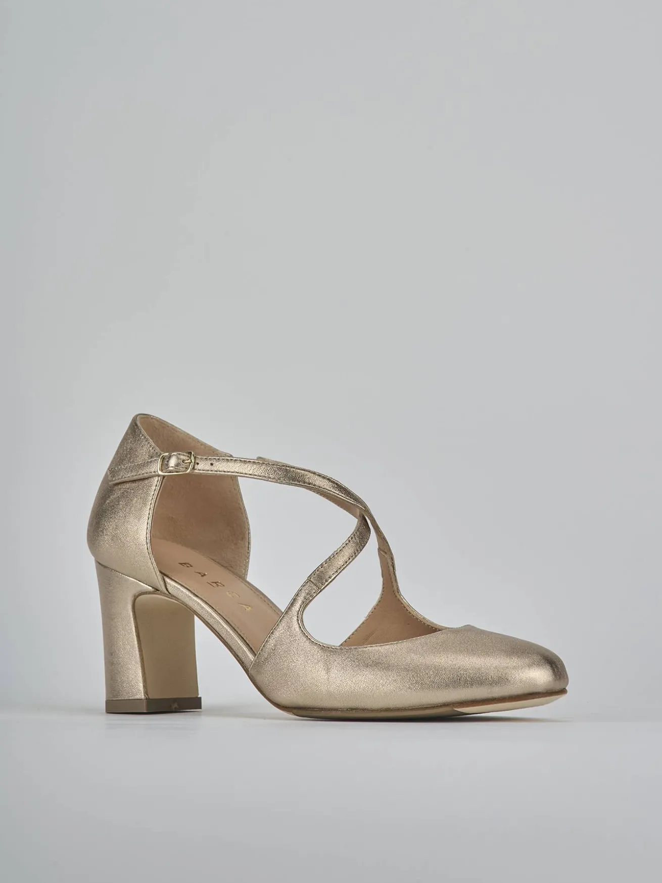 Décolleté tacco 7cm pelle oro