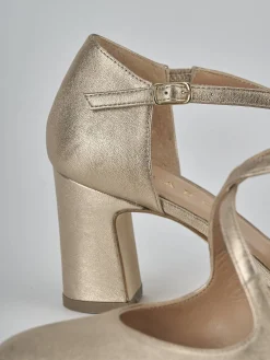 Décolleté tacco 7cm pelle oro