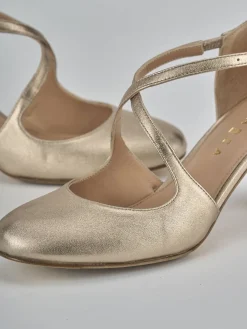 Décolleté tacco 7cm pelle oro