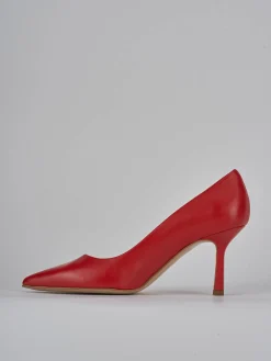 Décolleté tacco 7cm pelle rosso