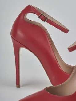 Décolleté tacco 11cm pelle rosso