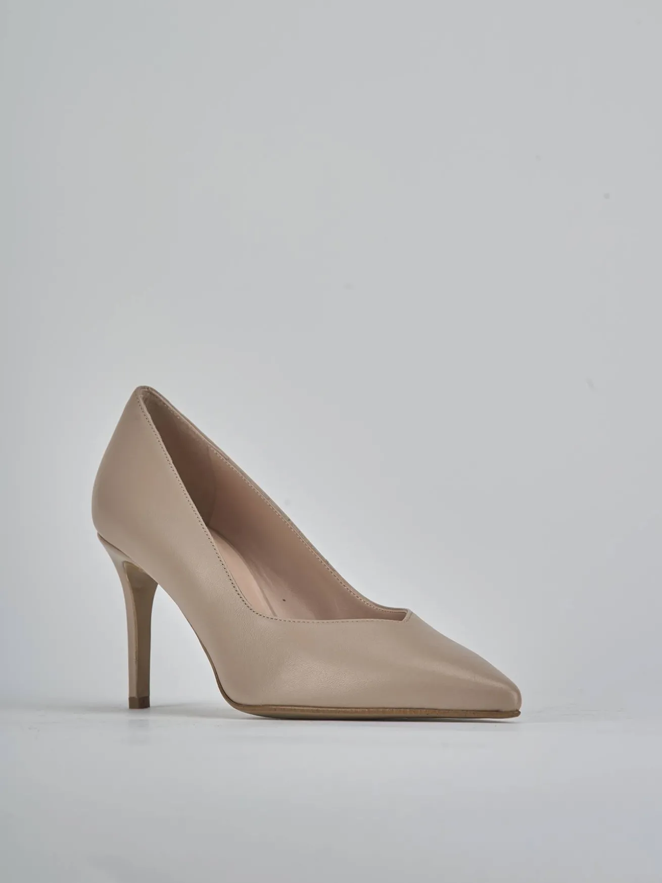 Décolleté tacco 7cm pelle rosa