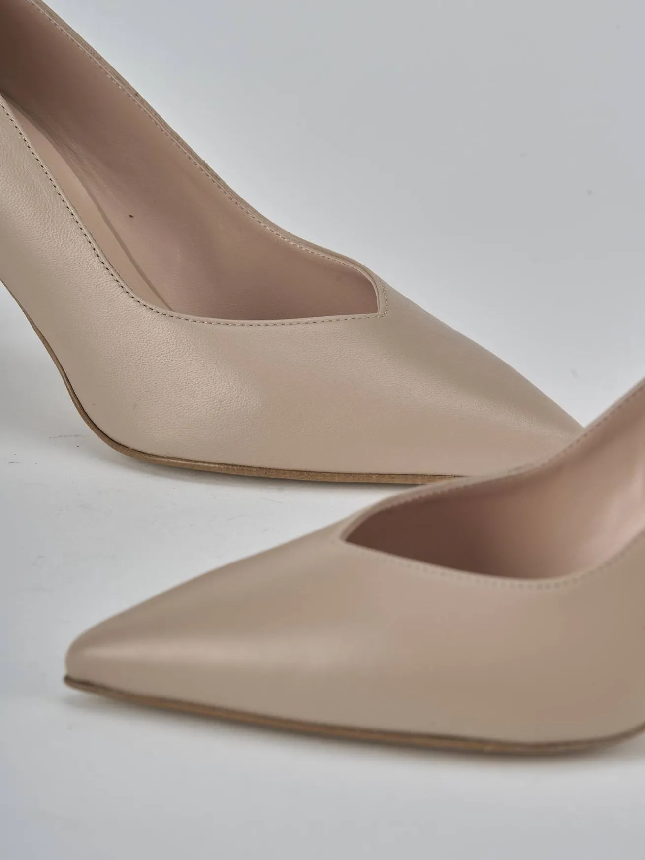 Décolleté tacco 7cm pelle rosa