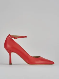 Décolleté tacco 7cm pelle rosso