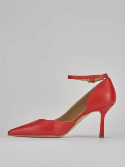 Décolleté tacco 7cm pelle rosso