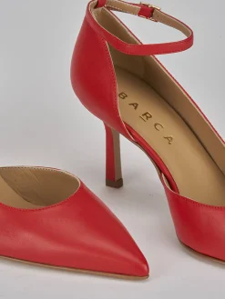 Décolleté tacco 7cm pelle rosso