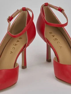 Décolleté tacco 7cm pelle rosso