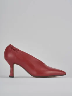 Décolleté tacco 7cm pelle rosso