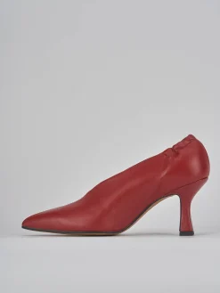 Décolleté tacco 7cm pelle rosso