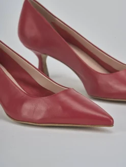 Décolleté tacco 5cm pelle rosso