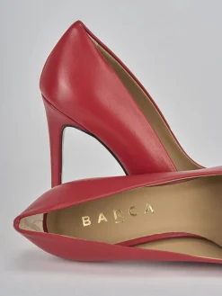 Décolleté tacco 10cm pelle rosso