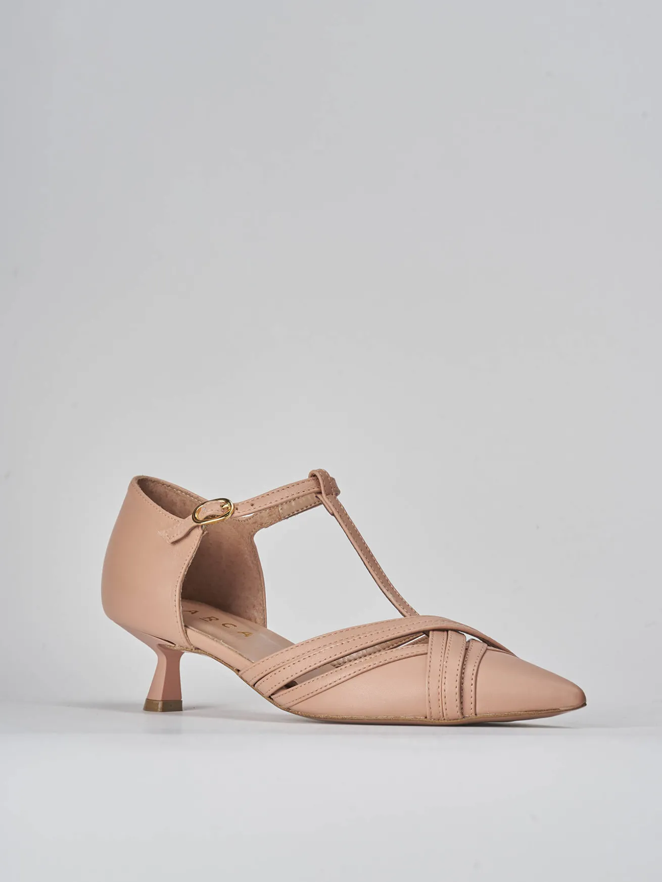 Décolleté tacco 5cm pelle rosa