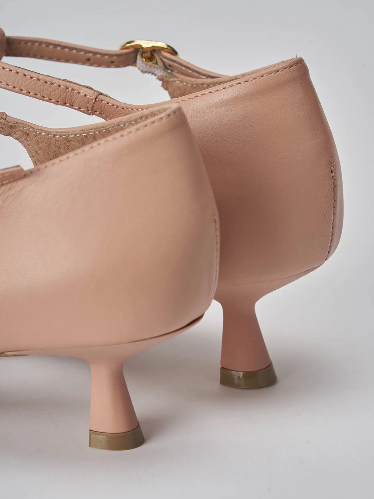 Décolleté tacco 5cm pelle rosa