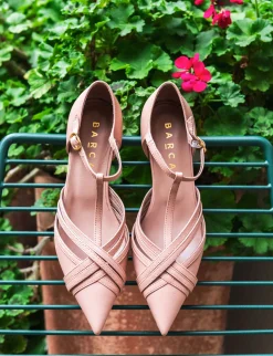 Décolleté tacco 5cm pelle rosa