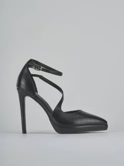 Décolleté tacco 10cm pelle sostenibile nero