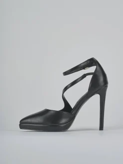 Décolleté tacco 10cm pelle sostenibile nero