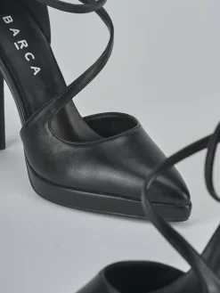 Décolleté tacco 10cm pelle sostenibile nero