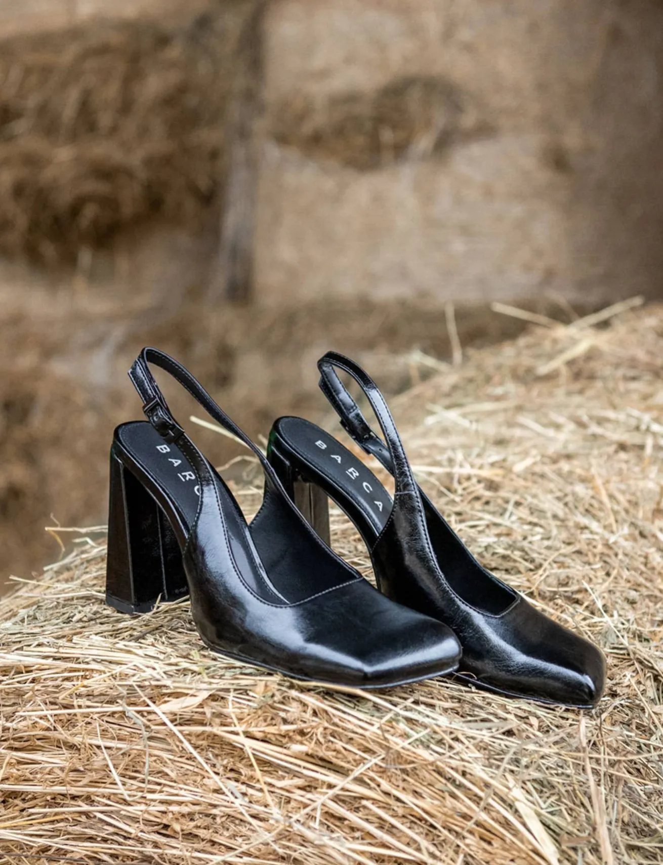 Décolleté tacco 9cm pelle sostenibile nero