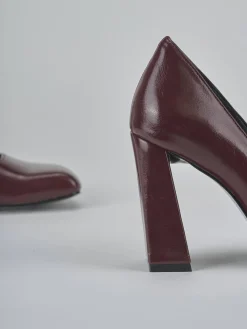 Décolleté tacco 9cm pelle sostenibile bordo'