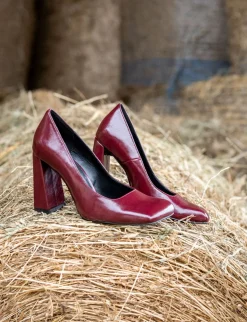 Décolleté tacco 9cm pelle sostenibile bordo'