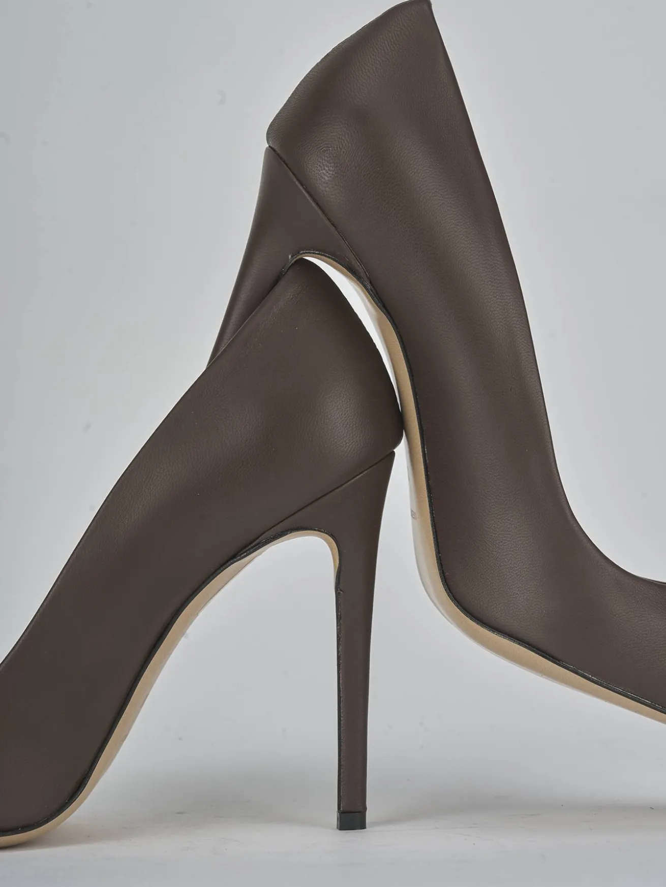 Décolleté tacco 10cm pelle testa