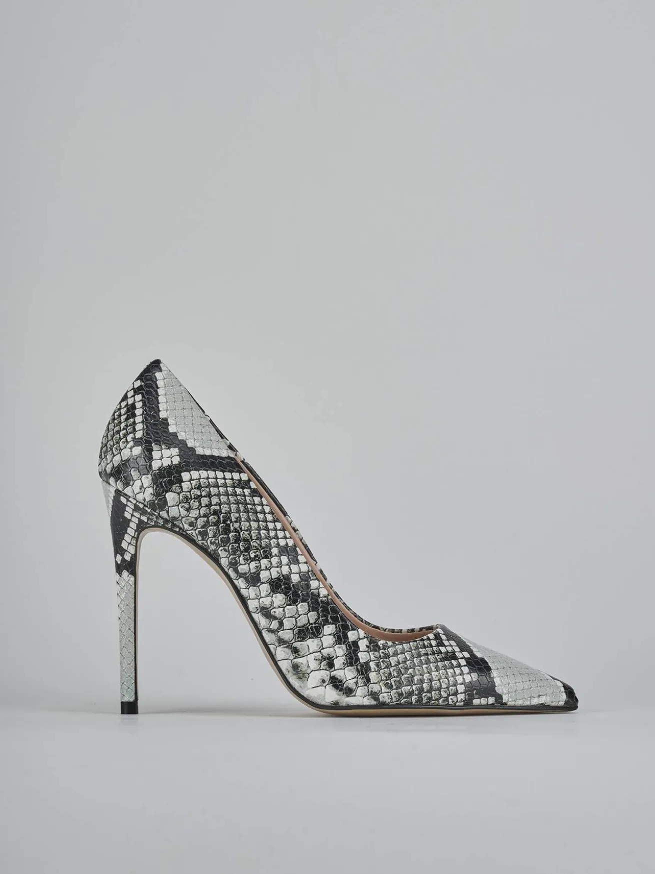 Décolleté tacco 10cm pitone beige