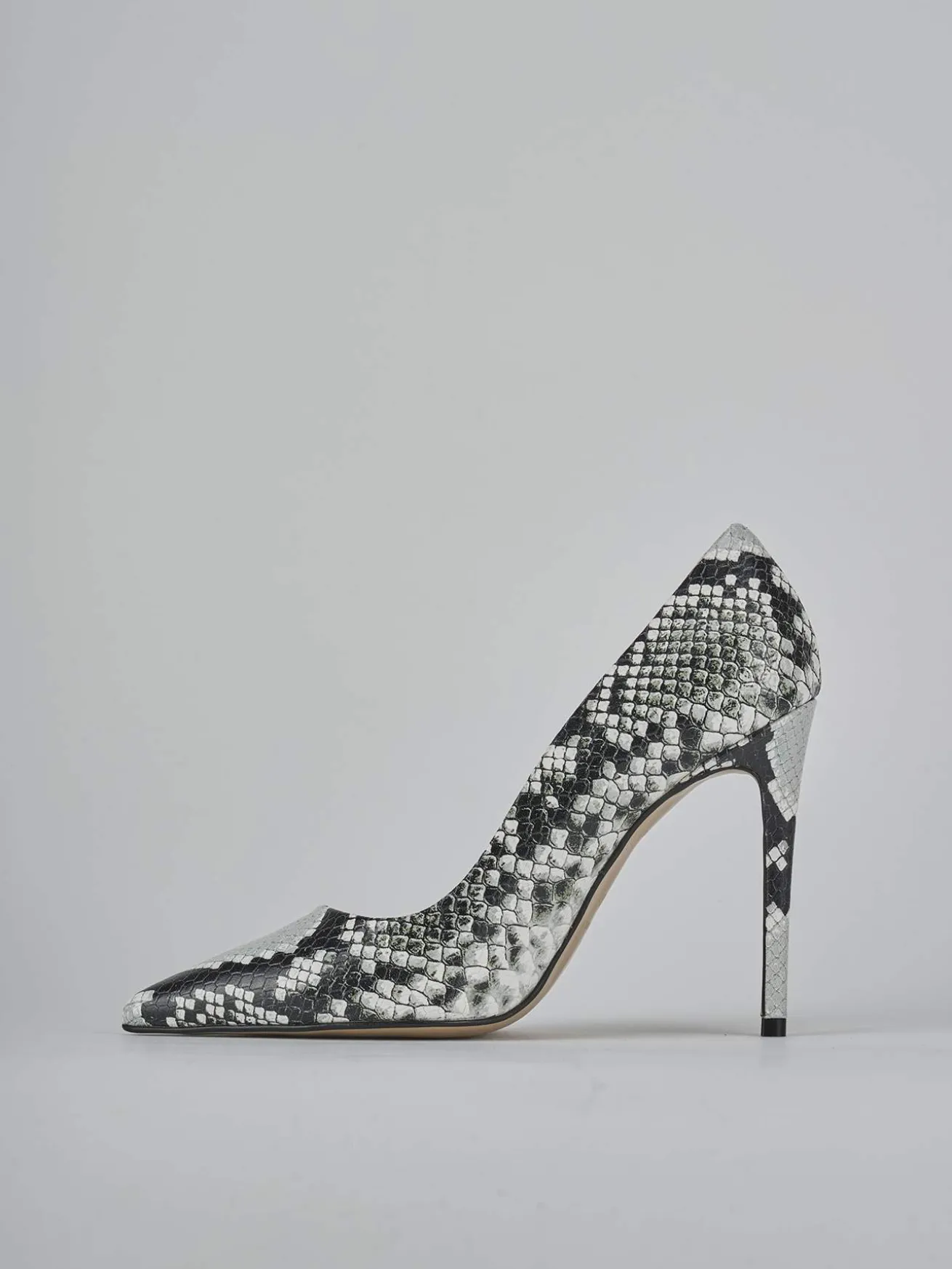 Décolleté tacco 10cm pitone beige