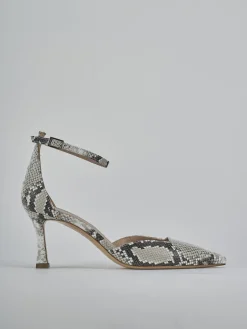 Décolleté tacco 8cm pitone beige