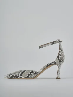 Décolleté tacco 8cm pitone beige