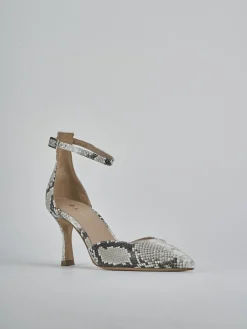 Décolleté tacco 8cm pitone beige