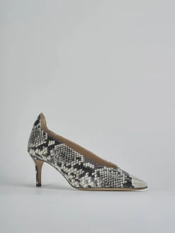 Décolleté tacco 5cm pitone beige