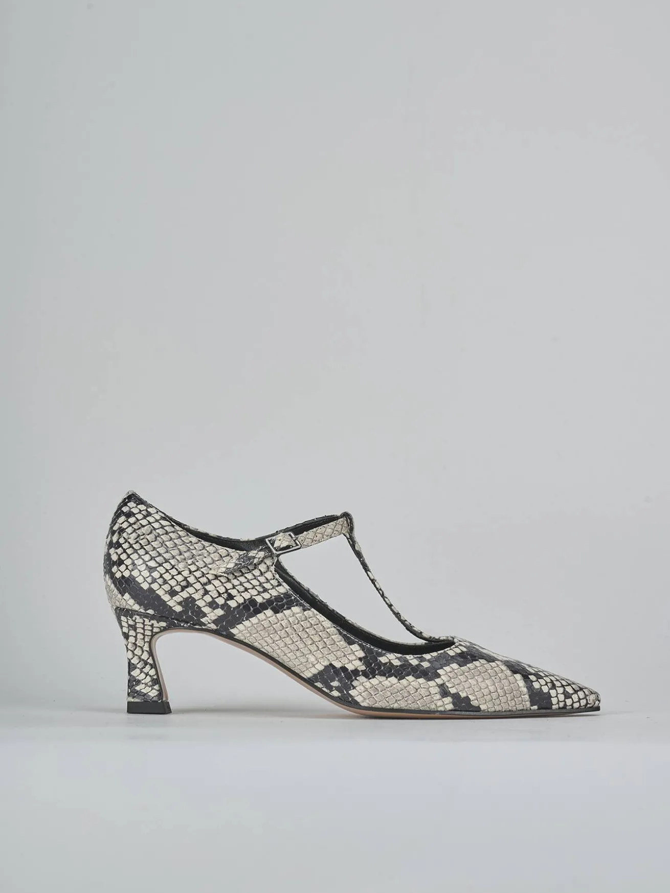 Décolleté tacco 6cm pitone beige