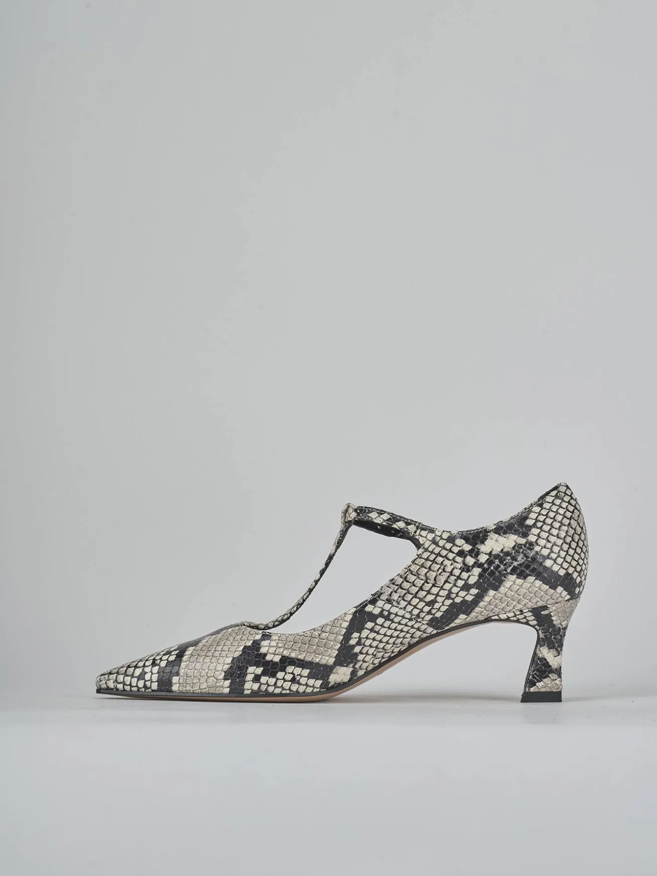 Décolleté tacco 6cm pitone beige