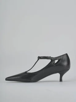 Décolleté tacco 4cm pitone nero