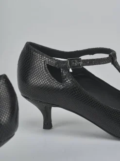 Décolleté tacco 4cm pitone nero