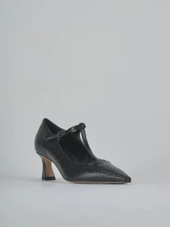 Décolleté tacco 6cm pitone nero