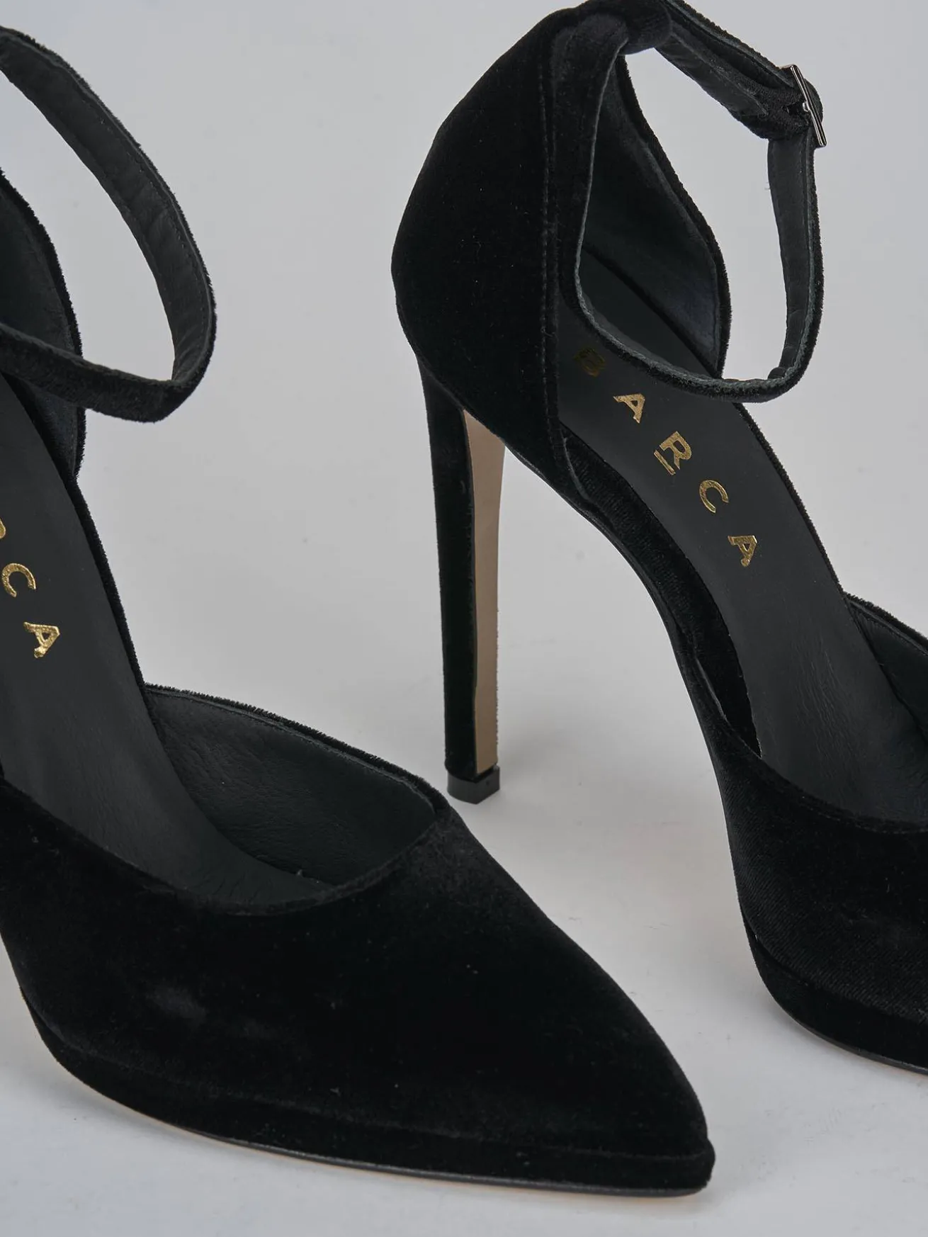 Décolleté tacco 11cm velluto nero