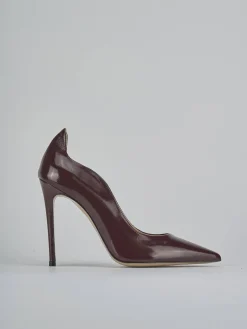 Décolleté tacco 10cm vernice bordo'