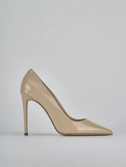 Décolleté tacco 10cm vernice beige