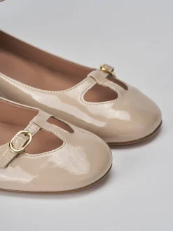 Décolleté tacco 3cm vernice beige