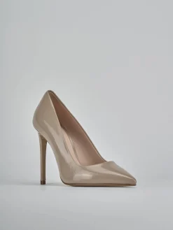 Décolleté tacco 10cm vernice beige