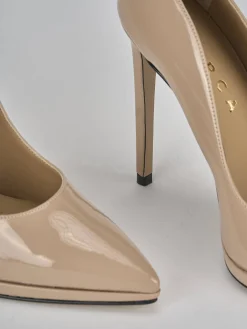 Décolleté tacco 11cm vernice beige