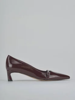 Décolleté tacco 5cm vernice bordo'